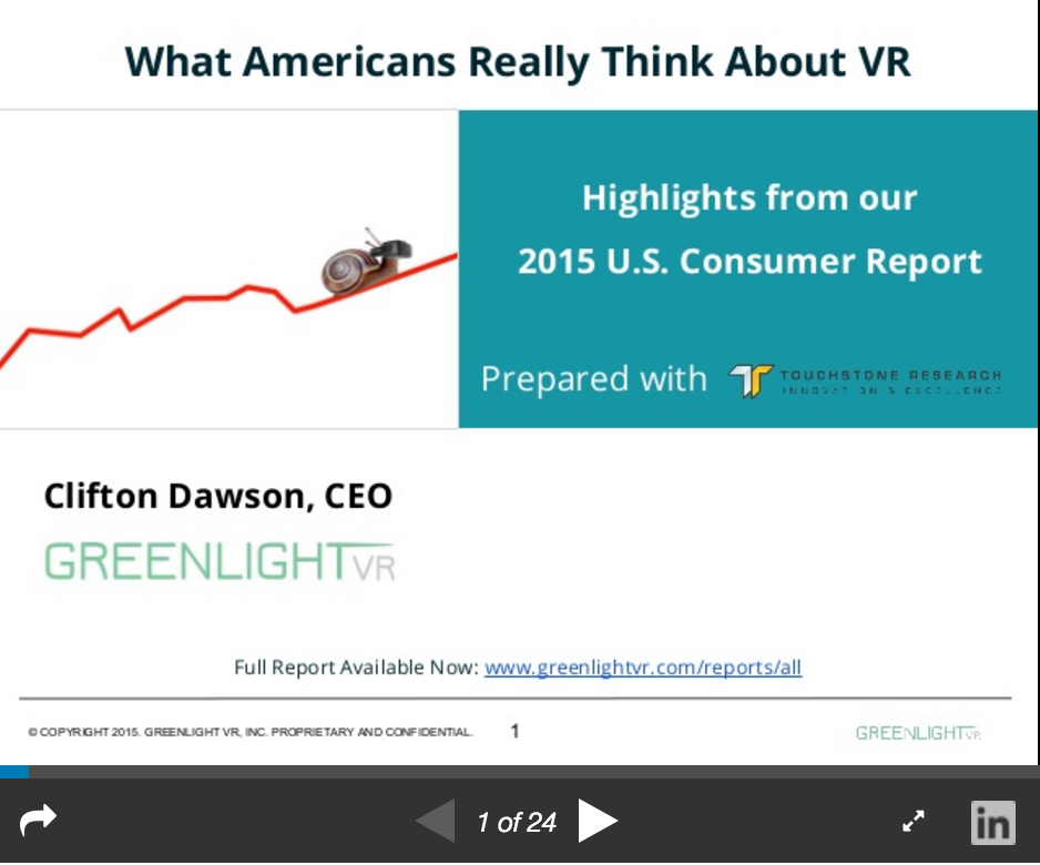 Greenlight VR_Consumer Insights on Slideshare