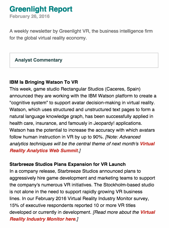 Greenlight VR_IBM Is Bringing Watson To Virtual Reality