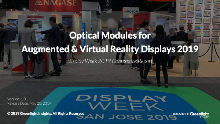 Optical Modules for Augmented Reality & Virtual Reality Displays 2019