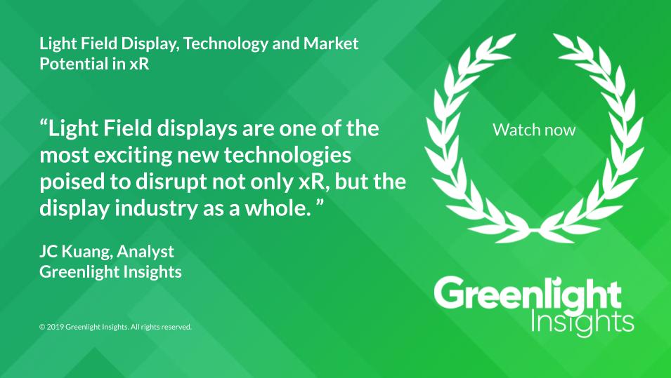 Light Field Display, Technology and Market Potential in xR